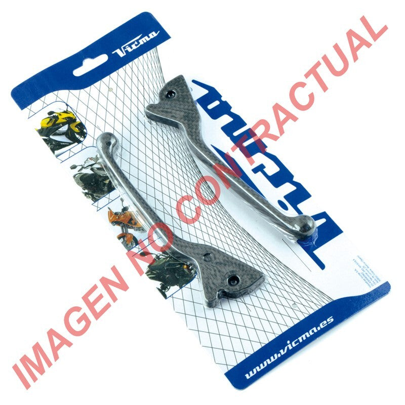 Juego de manetas carbono V PARTS 774C+775B-CF2