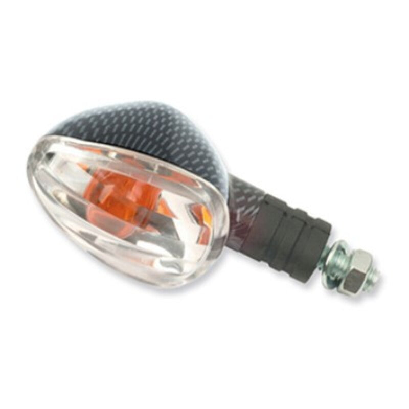 Juego de intermitentes universales V PARTS brazo corto - Carbono / Ambar V PARTS ST-6146S-2