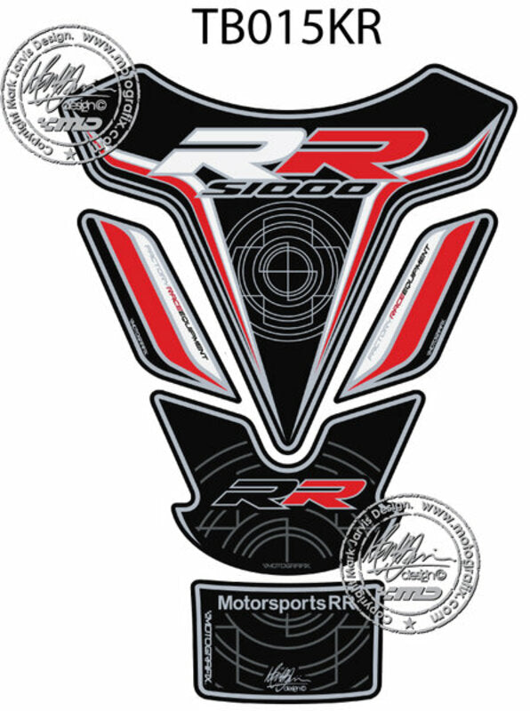Protector de depósito Motografix S1000RR negro/blanco/rojo MOTOGRAFIX TB015KR