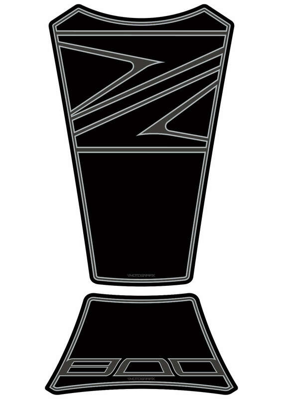 Protector de depósito Motografix Kawasaki Z800 2 piezas negro MOTOGRAFIX TK019K