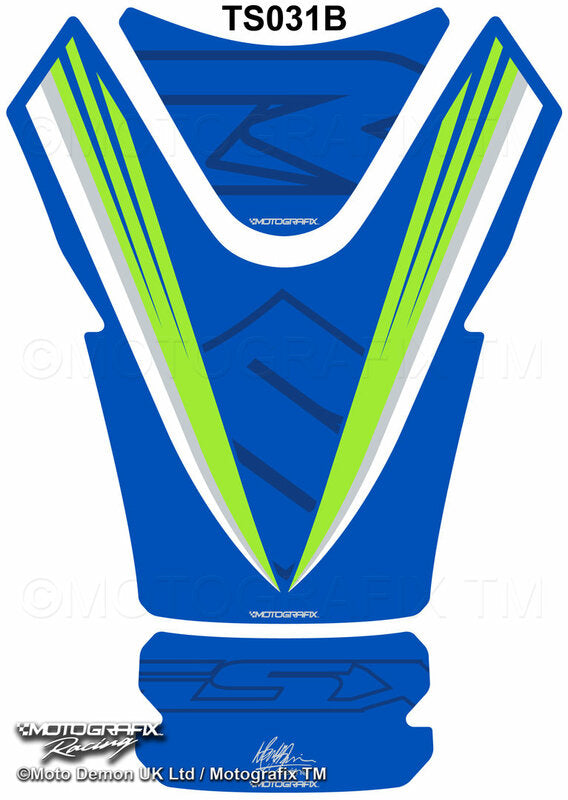 Protector de depÃ³sito Motografix SUZUKI GSX-R1000 1 pieza, azul MOTOGRAFIX TS031B