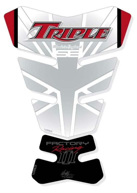 Protector de depósito Motografix Triumph Speed Triple blanco MOTOGRAFIX TT015U
