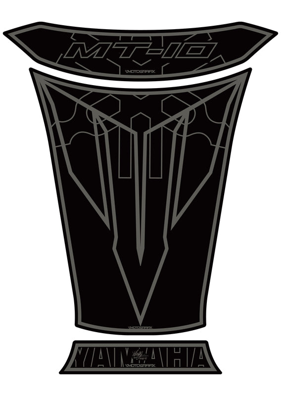 Protector de depósito Motografix YAMAHA MT-10 2 piezas negro MOTOGRAFIX TY027K