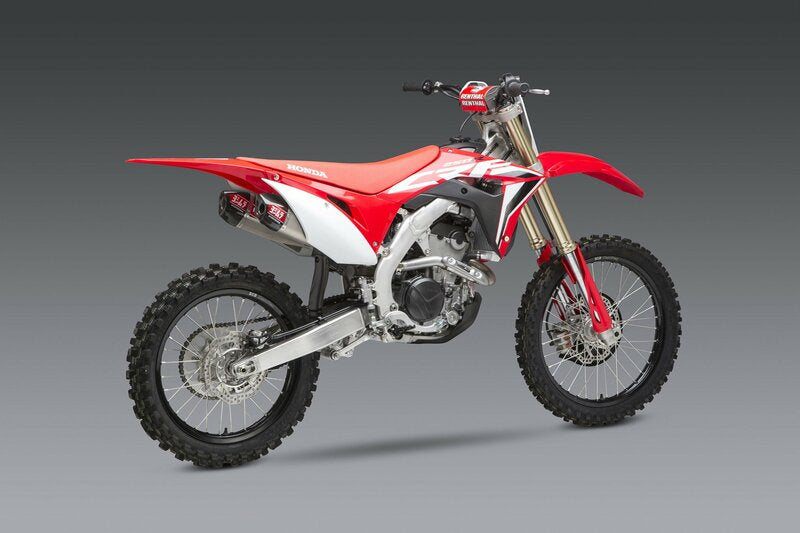 Silenciador escape doble Yoshimura Signature RS-9T, acero inoxidable, tapa carbono, Honda CRF250R YOSHIMURA US 22844BR520