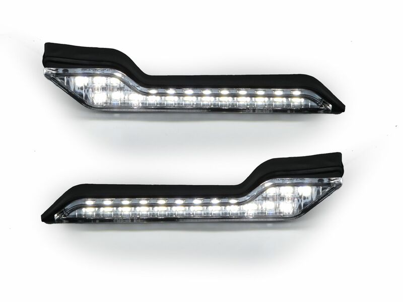 Kit luces de posición LED luz blanca, paramanos Barkbusters VPS,STORM BARKBUSTERS LED-002-02-WH