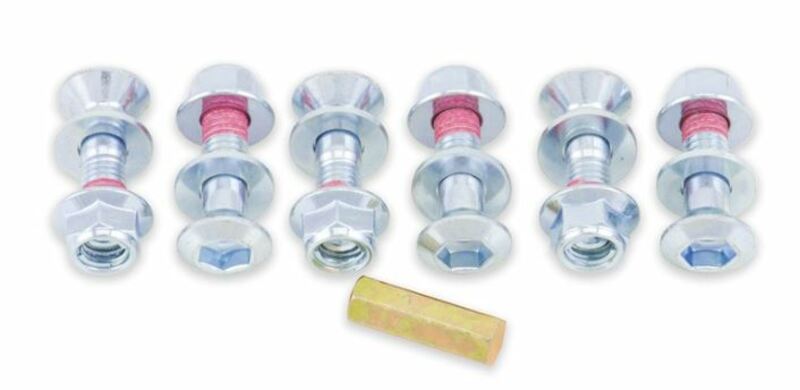 Pack de 6 Tornillos de corona Bolt Plata - cabeza Hexagonal BOLT 2008-HS.S
