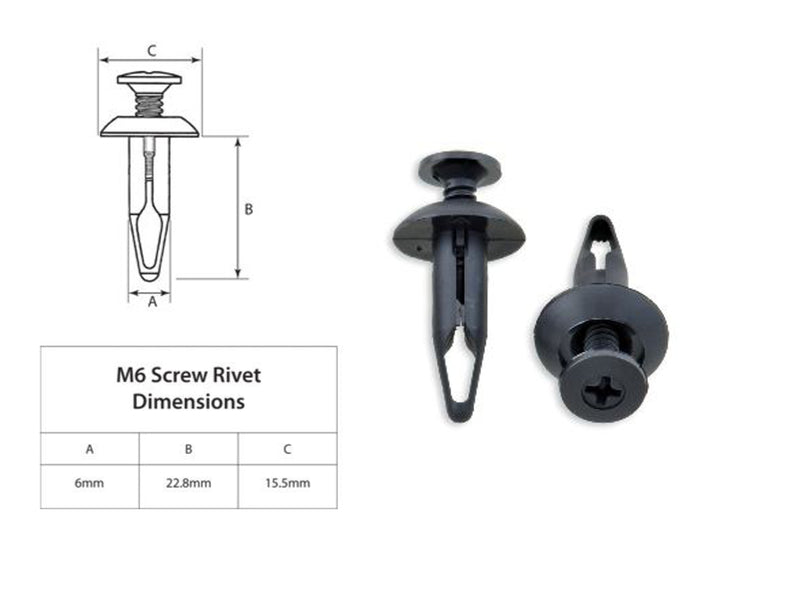 Remache plástico M6 BOLT BOLT 2005-6SCRW