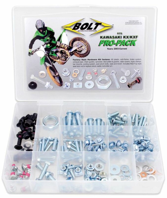 Pack tornillería Bolt Pro Kawasaki para KX/KXF  2003-2013 BOLT BMH-KXPP