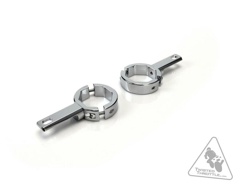 Soporte a la horquilla para luces Denali Ø39-49mm Color Cromado DENALI LAH.00.10600.C