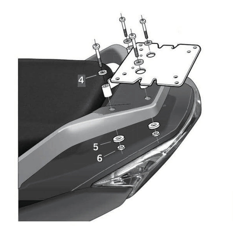 Fijaciones Top SHAD DAELIM S3/Q3 125i '10 SHAD D0S310ST