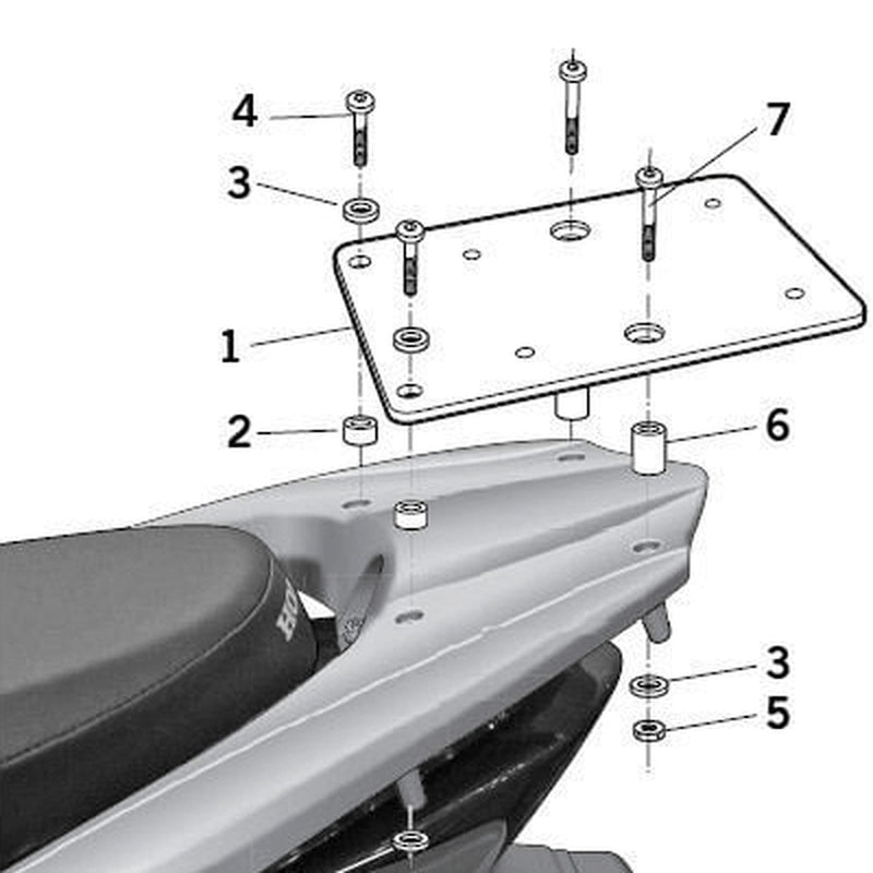 Fijaciones Top SHAD Honda VISION 125 '12 SHAD H0VS12ST