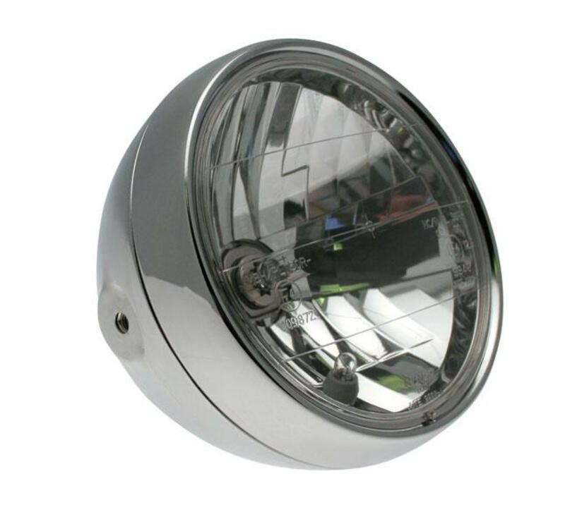BIHR Classic Headlight Chromed Ø180x160mm universal BIHR KED9E