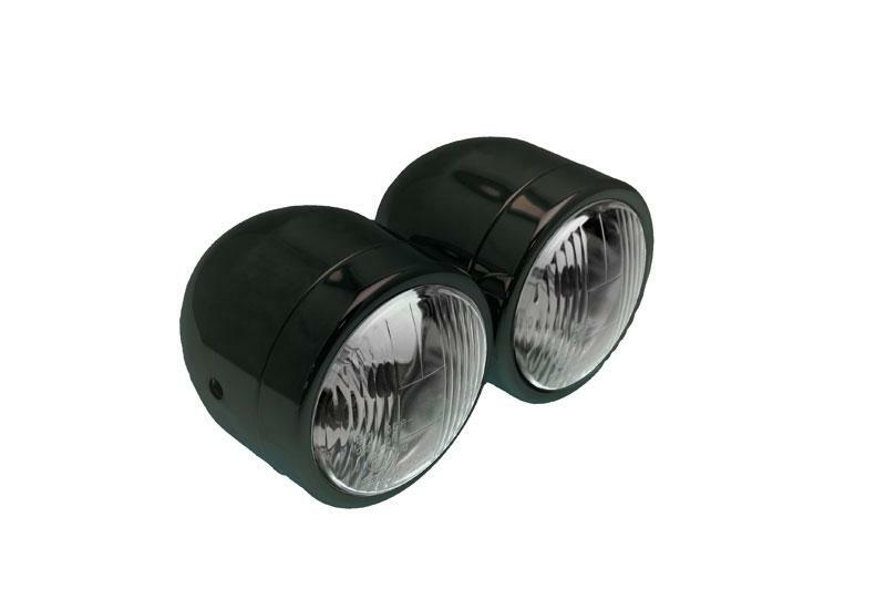 BIHR Twin Headlight Universal Ø90mm Black BIHR A006-DB