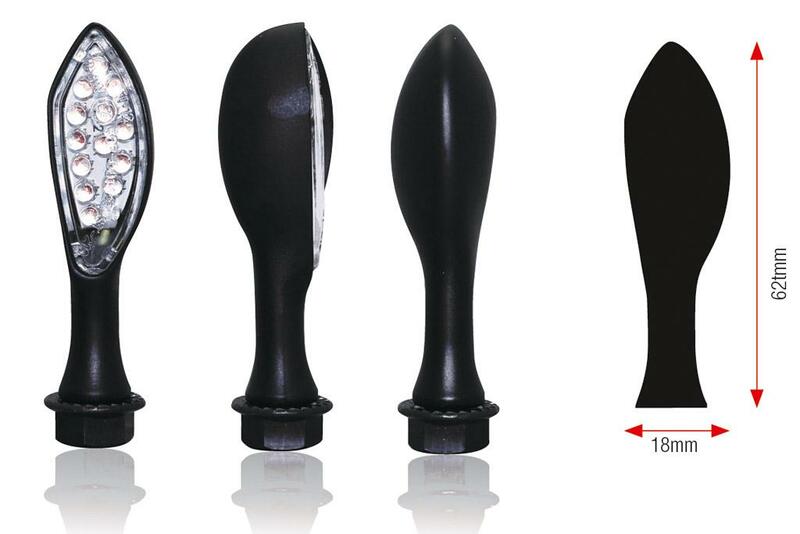 BIHR Caps LED Indicators Black Metal Universal BIHR ST-219
