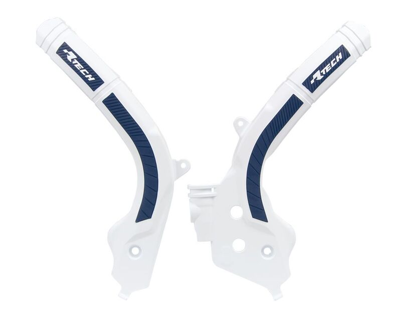 Protector de Chasis Bi-Material RACETECH Blanco / Azul RACETECH R-PRTKTMBNBL1