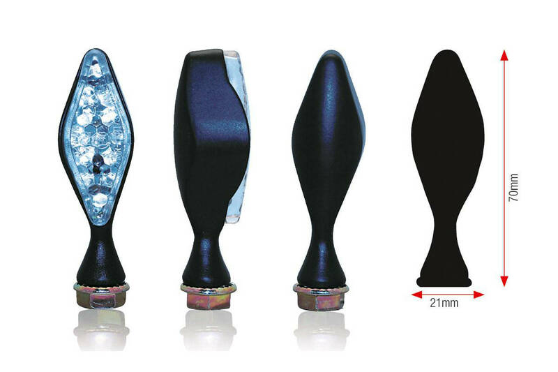 BIHR Losange LED Indicators Black Universal BIHR 014-2