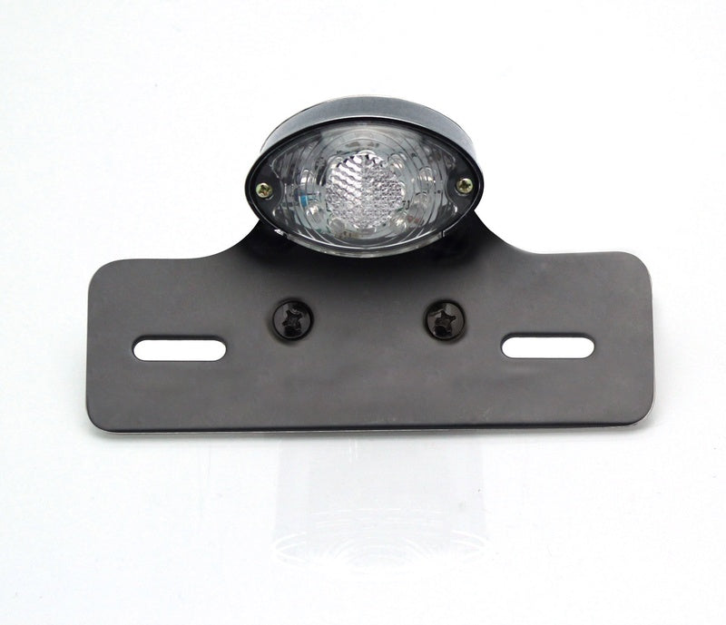 V PARTS Ogive Rear Light w/ License Plate Holder Black Universal V PARTS 034-1-BR