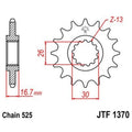 Piñón con goma anti-ruido JT SPROCKETS acero 1370 - 525 JT SPROCKETS JTF1370.16RB