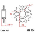 Piñón con goma anti-ruido JT SPROCKETS acero 704 - 525 JT SPROCKETS JTF704.16RB