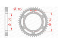 Corona AFAM acero estándar 12601 - Paso 530 AFAM 12601-44