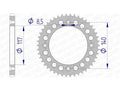 Corona AFAM aluminio ultraligera anodizada 13108 - Paso 428 AFAM 13108-46