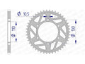 Corona AFAM aluminio 13814 - Paso 520 AFAM 13814-43