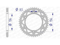 Corona AFAM aluminio 15206 - Paso 520 AFAM 15206N-52