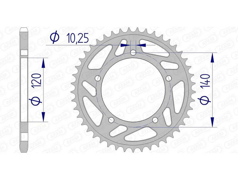 Corona AFAM aluminio 15605 - Paso 520 AFAM 15605-41