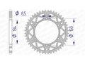 Corona AFAM aluminio ultraligera autolimpiable 17206 - Paso 520 AFAM 17206+48