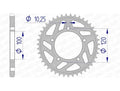Corona AFAM aluminio 36802 - Paso 525 AFAM 36802-41