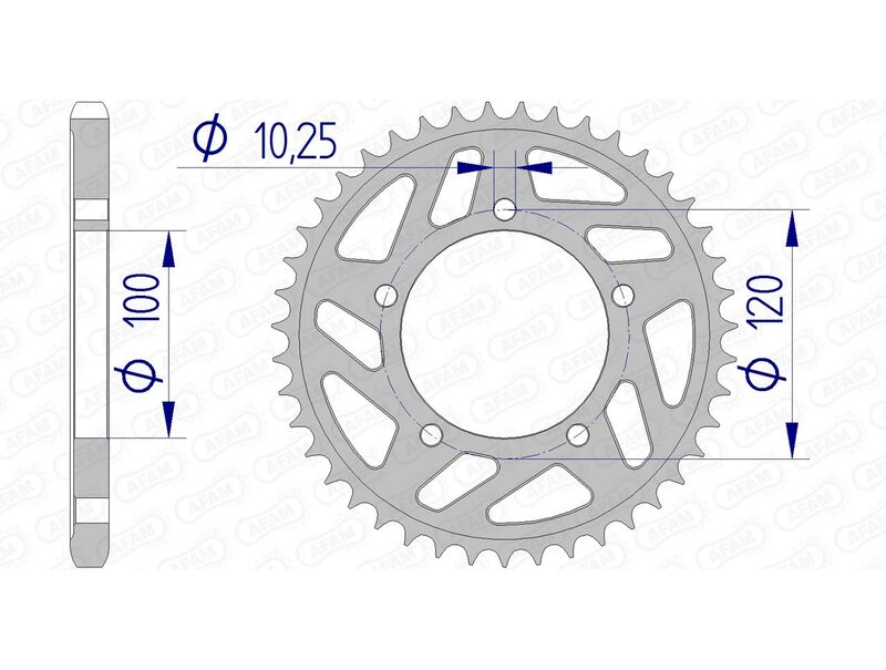 Corona AFAM aluminio 36802 - Paso 525 AFAM 36802-41