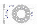 Corona AFAM aluminio 51609 - Paso 525 AFAM 51609-37