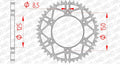 Corona AFAM acero autolimpiable 71304 - Paso 520 AFAM 71304SLK+50