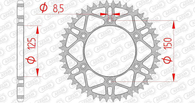 Corona AFAM acero autolimpiable 71304 - Paso 520 AFAM 71304SLK+50