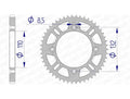 Corona AFAM aluminio 72102 - Paso 428 AFAM 72102N-49