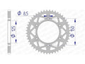Corona AFAM aluminio 72304 - Paso 520 AFAM 72304N-49