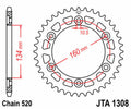 Corona JT SPROCKETS aluminio ultraligera 1308 - Paso 520 JT SPROCKETS JTA1308.41
