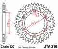 Corona JT 210 de aluminio con 50 dientes JT SPROCKETS JTA210.50