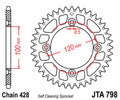 Corona JT SPROCKETS aluminio ultraligera autolimpiable 798 - Paso 428 JT SPROCKETS JTA798.47