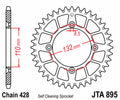 Corona JT 895 de aluminio con 49 dientes JT SPROCKETS JTA895.49