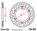 Corona JT 897 de aluminio con 40 dientes JT SPROCKETS JTA897.40
