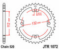 Corona JT SPROCKETS acero estándar 1072 - Paso 520 JT SPROCKETS JTR1072.38