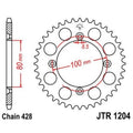 Corona JT 1204 de acero con 49 dientes JT SPROCKETS JTR1204.49