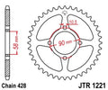 Corona JT 1221 de acero con 45 dientes JT SPROCKETS JTR1221.45