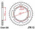 Corona JT SPROCKETS acero estándar 13 - Paso 520 JT SPROCKETS JTR13.39