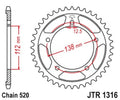 Corona JT 1316 de acero con 38 dientes JT SPROCKETS JTR1316.38