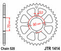 Corona JT SPROCKETS acero estándar 1414 - Paso 520 JT SPROCKETS JTR1414.43