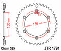 Corona JT SPROCKETS acero estándar 1791 - Paso 525 JT SPROCKETS JTR1791.43