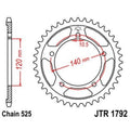 Corona JT 1792 de zinc negro con 47 dientes JT SPROCKETS JTR1792.47ZBK