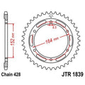 Corona JT 1839 de acero con 55 dientes JT SPROCKETS JTR1839.55
